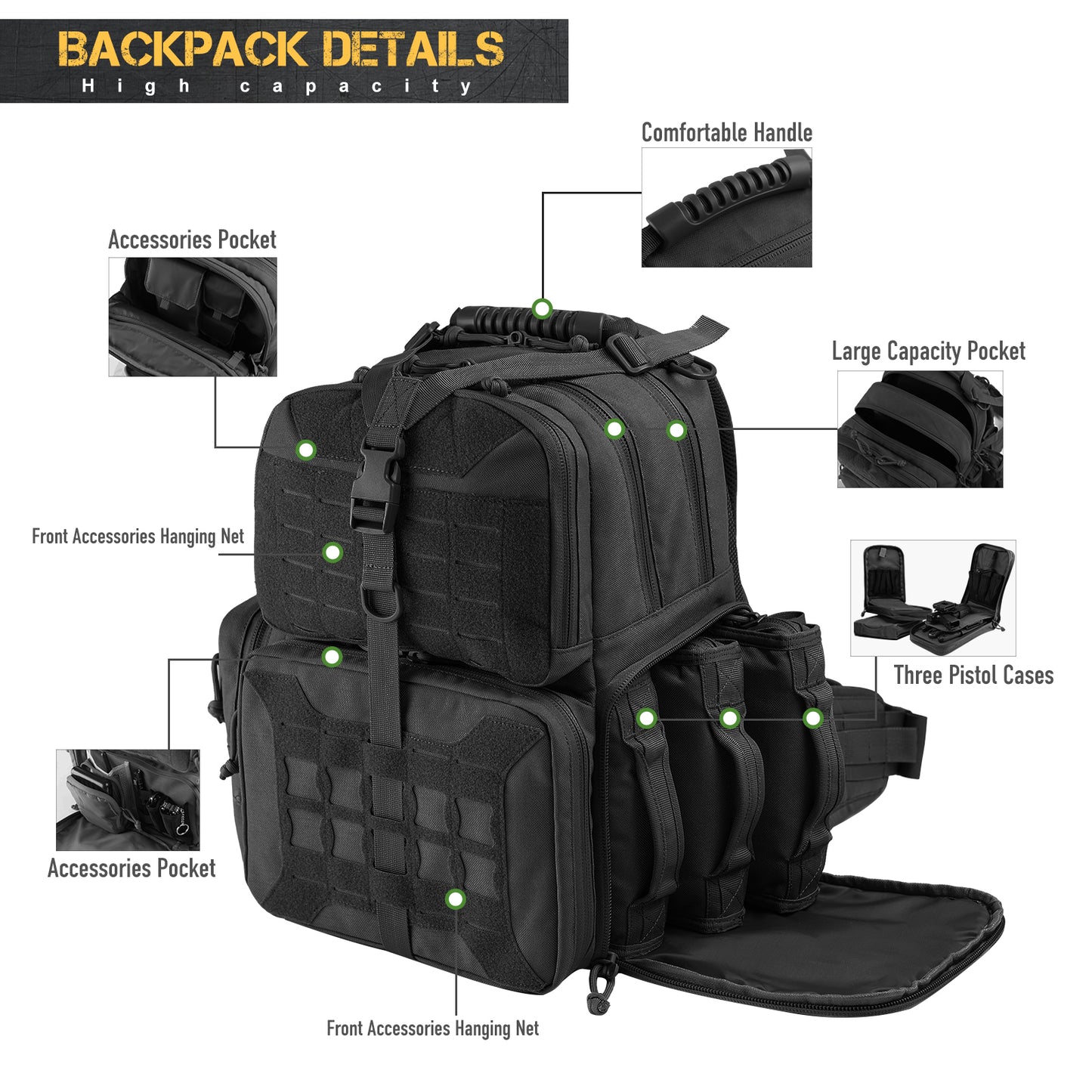 Tactical Backpack Bag-Black